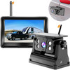 Wireless Backup Camera Solar Magnetic for RV Car Trailer Truck Camper 5th Wheels Hitch Towing No Wiring No Drilling Rech