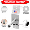 Pit Posse 802 Spare Tire Carrier Wall Mount Bracket for Enclosed Trailer Made in USA Wheel Mounted Aluminum Holder Rack