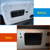Buling Aluminum Wrangler Spare Tire Carrier Filler Plate Tailgate Plug Vent Plate Cover with Tailgate Durable Rubber Plu