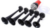 DriSentri 5pcs 125dB Black Trumpet Musical Dixie Car Duke of Hazzard with Compressor 12V Car Air Horn