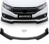 SCITOO 3PCS Black PP Front Bumper Body Kit Spoiler Chin Spoiler Front Bumper Lip Fit for 20162020 for Honda Civic