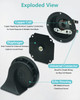 NEOGET Car Horn 12V Loud Electric High Low 2 Tone Replacement Waterproof for 12 Volt Vehicle Car Auto Motorcycle Univers