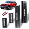 Rowa Door Sill Guards for Jeep 20182026 Wrangler JL JLU 20202026 Gladiator JT Carbon Fiber Pattern 304 Stainless Steel D