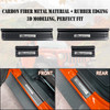 Rowa Door Sill Guards for Jeep 20182026 Wrangler JL JLU 20202026 Gladiator JT Carbon Fiber Pattern 304 Stainless Steel D
