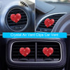 5 Pcs Bling Red Lips Air Vent Clips Heart Shape Crystal Car Air Vent Clip Charms Car Air Fresheners for Women Rhinestone