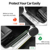 Aochinmoto Door Sill Protector27In x 33Ft Black Carbon Fiber Vinyl WrapCarbon Fiber Tape Waterproof Impact and Scratch R