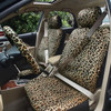 AUTOFAN Leopard Car Seat Covers Full Set with Steering Wheel Cover 2 Seat Belt Pads Cheetah Print Seat Covers for Cars f