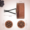 2in1 Car Aromatherapy Diffuser Air Freshener Portable Mini Wood Diffuser with Lava Stone Essential Oil Vent Clip 2 Charm