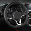 West Llama Flat Bottom Car Steering Wheel Cover for NissanD Shaped Steering Wheel Cover for RogueAltimaKicks BlackStanda