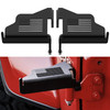 Dooroff Foot Pegs for Jeep Wrangler Exterior Door Hinge Mounted Pedal Set of 2 Metal Powdercoated Bolt On InstallationCo