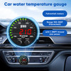 ZHSYMX Universal 52mm Water Temperature Gauge with Alarm and 18 Npt Sensor Car Digital Meter Red Display Green Ambient L