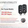 MechanMagic 2PCS Key Fob Remote Replacement Fits for Toyota 4Runner 1999 2000 2001 2002 2003 2004 2005 2006 20072009Sequ