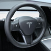 Uxcer Nappa Leather Steering Wheel Cover Compatible with Tesla Model 3Y 20162025 2026 JuniperHighland NonSlip Breathable
