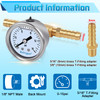 Boltigen Fuel Pressure Gauge 015psi Fuel Pressure Gauge Kit Glycerin Filled Fuel Pressure Regulator with Gauge for Car 1