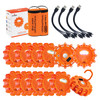 DKWINER LED Road Flares 6Pack Roadside Emergency car kit Emergency Road Flares Kit with Magnetic Base for Vehicles Boat
