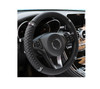 Bling Soft Leather Steering Wheel Cover 15 Inch Colorful Rhinestones Auto Elastic Steering Wheel Protector Sparkly Cryst