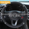 Bling Soft Leather Steering Wheel Cover 15 Inch Colorful Rhinestones Auto Elastic Steering Wheel Protector Sparkly Cryst