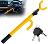 Ultra Secure Car Steering Wheel Lock No Scratch Dual Locking Hooks Anti Theft Car Device Wheel Locks for Cars with Adjus