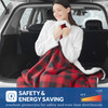 Sealy 12Volt Heated Car Blanket with 2 Output USB Ports 3 Heating Levels 4 Hours Auto Off Electric Blanket for Car Truck