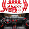 26PCS Full Set Interior Trim Kit Compatible With Jeep Wrangler JK JKU 20112018 24door Inner Center Console Trim Door Han