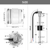 RUPSE Fuel Sender Unit Boat Fuel Tank Sending Unit Fuel Water Level Sensor Stainless Steel Fuel Sender and Fuel Gauge fo