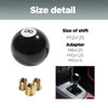 Reswish Shift Knob Manual GearRound Shift Knob Acrylic Gear4 5 6 Speed Universal Shifter Knobs with 3 AdaptersFit for Ma