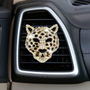 2 Pcs Bling Leopard Air Vent Clips Crystal Leopard Car Air Fresheners Vent Clips Car Diffuser Vent Clip Rhinestone Decor