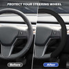 Frani Nappa Leather Steering Wheel CoverUniversal Fit 15 InchPremium NonSlip Breathable Comfort Grip for Cars Trucks SUV