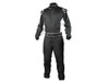 K1 Race Gear K1 Challenger Adult FR Cotton Fire Suit SFI 32A1 Black White LargeXL 58