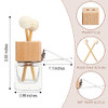 Zubebe 100 Pcs Car Diffuser Bottles Empty Bulk Vent Clip Car Air Freshener Diffuser for Essential Oil Perfume Glass Bott