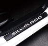 MAXDOOL 4Pcs Car Door Sill Protector Reflective 4D Carbon Fiber Sticker