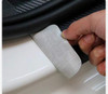 MAXDOOL 4Pcs Car Door Sill Protector Reflective 4D Carbon Fiber Sticker Decoration Door Entry Guard Door Sill Scuff Plat