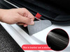 MAXDOOL 4Pcs Car Door Sill Protector Reflective 4D Carbon Fiber Sticker Decoration Door Entry Guard Door Sill Scuff Plat