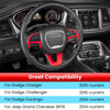 Steering Wheel Cover Trim Interior Accessories Decoration Kit for 20152024 Dodge Challenger Charger for 20142024 Dodge D