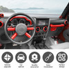 SQQP 14PCS Full Set Interior Trim Kit for 20072010 Jeep Wrangler JK JKU Air Outlets A Pillar Speaker Glove Box Handle Da