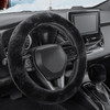 SEG Direct Furry Car Steering Wheel Cover with Fluffy Gear Shift Cover Soft Warm NonSlip Car Decoration for Men Women Gi