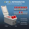 ICEROVER 12V Car Refrigerator CoolerWarmer 6 Quart 6L 12 Volt DC 110V AC Electric Car Fridge Portable Compact Camping Co