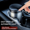 Tmengdao Ashtray with LidSmokeless Ashtray for Cup Holder Smell ProofDetachable Stainless Steel Car Ash Tray with LED Au