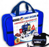 Car Emergency Kit with Air Compressor Jumper Cables First Aid Tow Strap Tire Gauge Headlamp Roadside Safety Kit for Wome