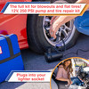 Car Emergency Kit with Air Compressor Jumper Cables First Aid Tow Strap Tire Gauge Headlamp Roadside Safety Kit for Wome