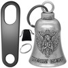 Anwlki Biker Guardian Luck Riding Bell Motorcycle Gremlin Bells with 2 Key Chain Ring Accessories Motorcycle Bell Hanger