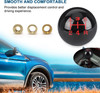 ANDO RACING 5 Speed Car Racing Gear Shift Shifter Knob Resin Polished Round Ball Shift Knob with 3 Adapters Compatible w