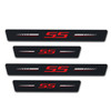 Annloysky 4Pcs Door Sill Plate Protectors Compatible with Chevy Camaro SS Car Accessories Carbon Fiber Leather Door Sill