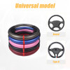 Moly Magnolia Carbon Fiber Steering Wheel Cover Universal 15 inch Breathable Anti Slip Black Leather Carbon Fiber Truck