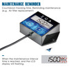 Runleader Small Engine Hour Meter Digital Tachometer Maintenance Reminder Battery Replaceable User Shutdown Use for ZTR
