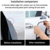 Car Door Edge Guards Self Adhesive Rubber U Channel Edge Trim Metal Edge Protection Guard for Most Car Doors Hatches Loc