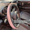 PINCTROT Bling Bling Comfy Steering Wheel Cover with Jumbo Crystal Rhinestones AntiSlip Diamond Leather Universal 15 Inc