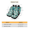 Forchrinse Bee Flower Car Front Back Seat Covers with Steering Wheel CoverSeat Belt Pads Gear Shift Knob Handbrake Cushi