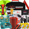 HLWDFLZ Car Roadside Emergency Kitwith13FT Jumper CablesWinter Traveler Safety Emergency Kit with Blanket Shovel Triangl