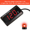 2 Pieces DC 4 to 28V Car Digital Voltmeter 12V Voltage Meter Car Audio Gauge LED Display 12V Waterproof Voltage Gauge Me